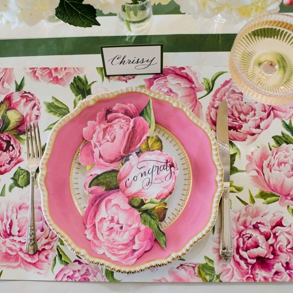 Peony Placemats & Place Cards Set - Picture 3 of 5